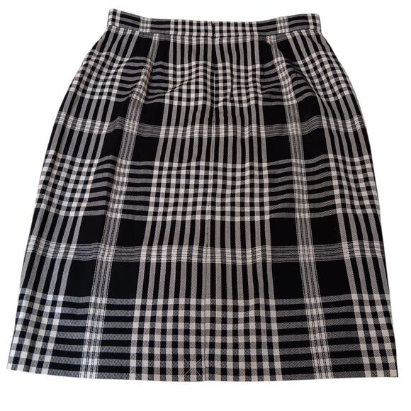 NEW ANN TAYLOR‎ Tailored White Black Plaid Skirt 10 Career Dressy Office Event - Picture 6 of 6